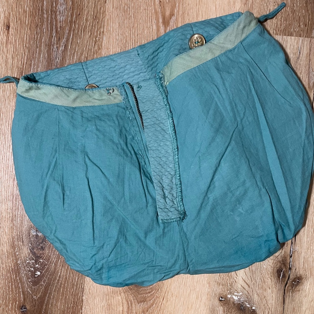 True 1950’s vintage two piece bikini retro 60s teal pinup swimsuit XS S vlv MCM - Picture 4 of 4
